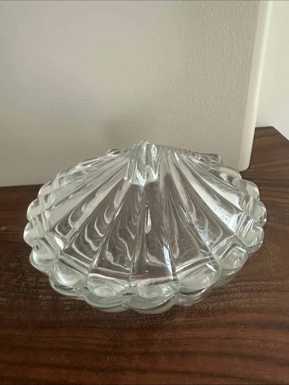 Vintage Heisey Crystolite #1503 Shell-Shaped Covered Trinket Dish